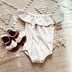 Off the shoulder leotard